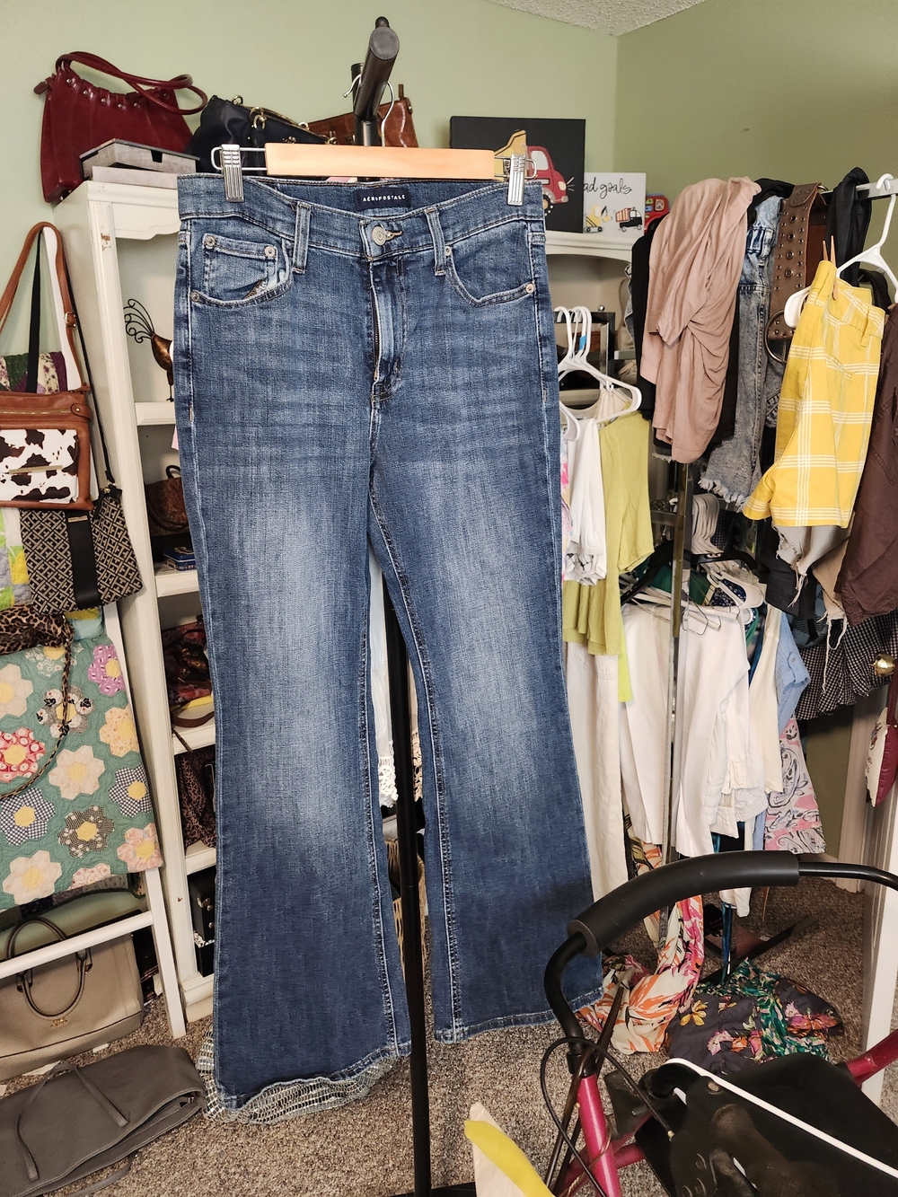 Aeropostale High-Rise Flare Jeans - Blue
